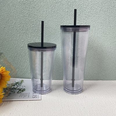 部品数 1 学生夏のカップのためのタンブラー 双壁透明プラスチック水瓶