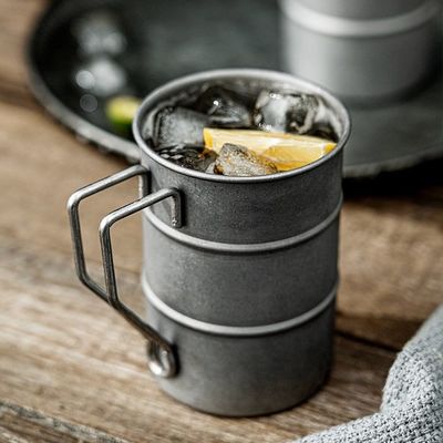 ヴィンテージ 380ml カフェカップ 携帯式 304 ステンレス スチール 水瓶 旅行用