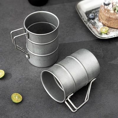 ヴィンテージ 380ml カフェカップ 携帯式 304 ステンレス スチール 水瓶 旅行用
