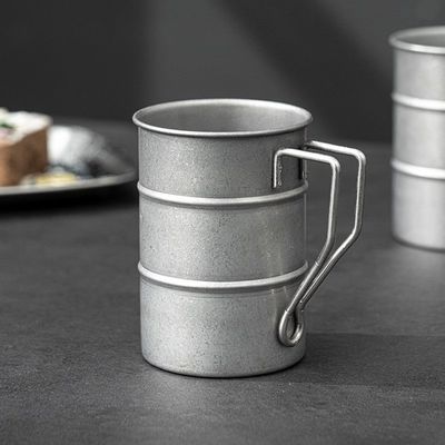 ヴィンテージ 380ml カフェカップ 携帯式 304 ステンレス スチール 水瓶 旅行用