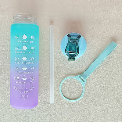 900ml Bpa フリー グラデント カラー アウトドア スポーツ 水瓶で 移動中 水分を摂ってください