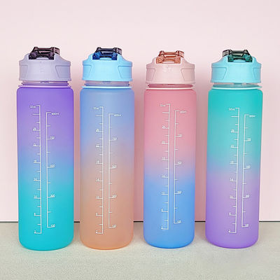 900ml Bpa フリー グラデント カラー アウトドア スポーツ 水瓶で 移動中 水分を摂ってください