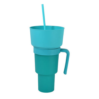 オーダーメイド ロゴ 容認 広口 1L プラスチックのスナックカップ スナックトレイとストロー