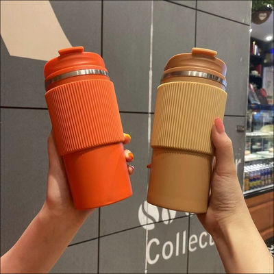 真空型ステンレス鋼 壁が2つある 隔熱コーヒーカップ 持ち運び可能な漏れ防止蓋付き