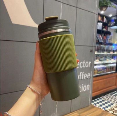 真空型ステンレス鋼 壁が2つある 隔熱コーヒーカップ 持ち運び可能な漏れ防止蓋付き