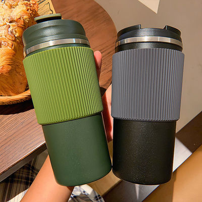 450ML容量 ステンレス コーヒーカップ 熱 携帯 旅行 タンブラー 漏れ防止のカップ