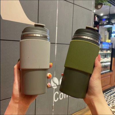 450ML容量 ステンレス コーヒーカップ 熱 携帯 旅行 タンブラー 漏れ防止のカップ