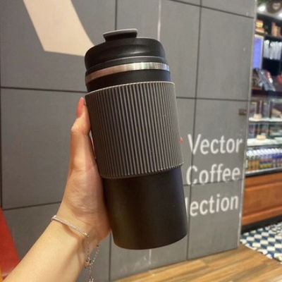 450ML容量 ステンレス コーヒーカップ 熱 携帯 旅行 タンブラー 漏れ防止のカップ