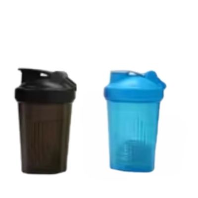 Unisex 400ml 蓋と鋼ボール付きの広口タンパク質シェイクボトル PP PE素材