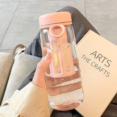 TOUR 露天透明プラスチック水瓶と茶の注入器 450ML/600ML容量