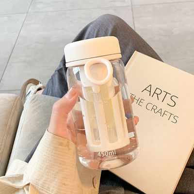 TOUR 露天透明プラスチック水瓶と茶の注入器 450ML/600ML容量