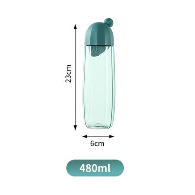 480ml 高温耐性プラスチック飲料水瓶 望遠鏡柄付き
