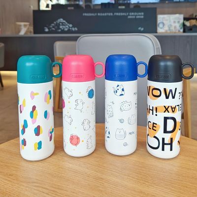 316 ステンレス スチール キッズ 水瓶 可愛い タンブラー カップ ポータブル サーモス 蓋付き 屋外 スポーツ 瓶