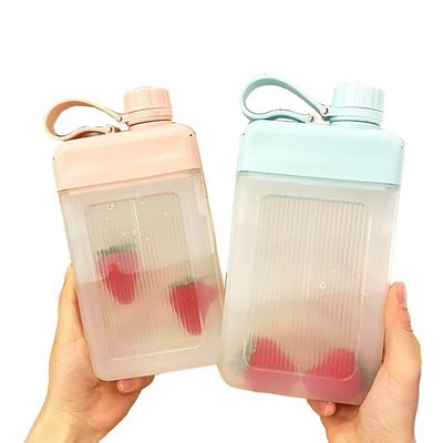 直接飲用 ポータブル方形の水瓶 450ml 屋外旅行のためのスポーツボトル