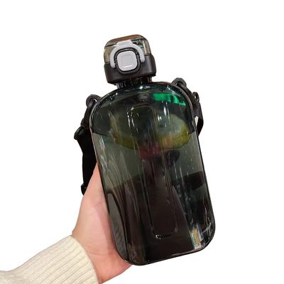 オーダーメイド ロゴ スクウェア 透明 水瓶 750ML ジム スポーツ 漏れ防止 プラスチック