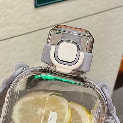 2024 人気 プラスチック ウォーター カップ スクウェア 透明 水瓶 スタンド付き ジム スポーツ用