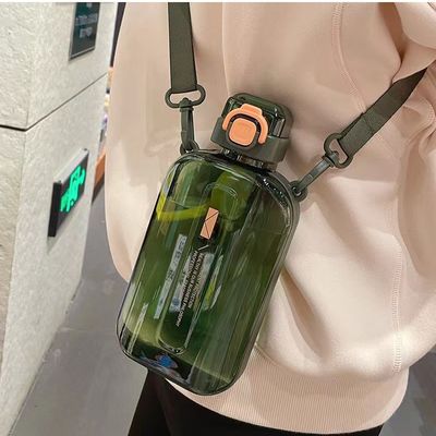 2024 人気 プラスチック ウォーター カップ スクウェア 透明 水瓶 スタンド付き ジム スポーツ用