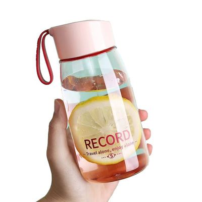 学校へ戻る 380ml 女の子のためのポータブル水瓶 透明なプラスチックボトル