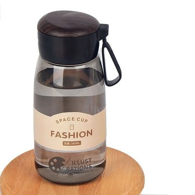 学校へ戻る 380ml 女の子のためのポータブル水瓶 透明なプラスチックボトル