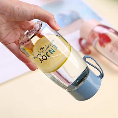 学校へ戻る 380ml 女の子のためのポータブル水瓶 透明なプラスチックボトル
