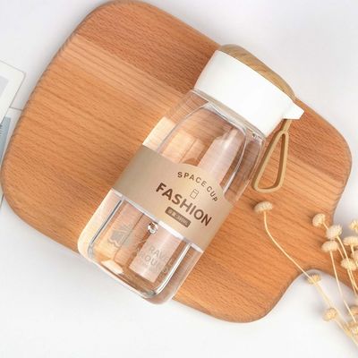学校へ戻る 380ml 女の子のためのポータブル水瓶 透明なプラスチックボトル