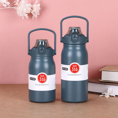 1000ml 316 ダブル層ステンレスステール真空瓶 蓋とハンドル 12時間熱冷に保たれ カスタマイズされたロゴ