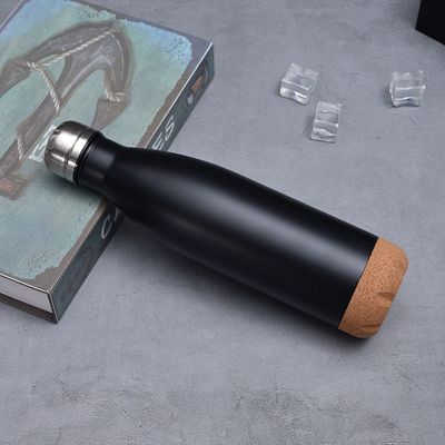 掃除用瓶 熱水器 500ml ステンレス水瓶 コルク底付き
