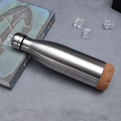 掃除用瓶 熱水器 500ml ステンレス水瓶 コルク底付き