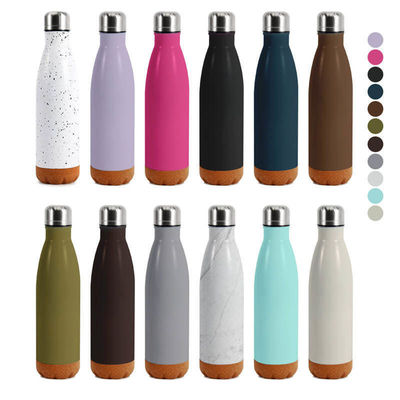 掃除用瓶 熱水器 500ml ステンレス水瓶 コルク底付き