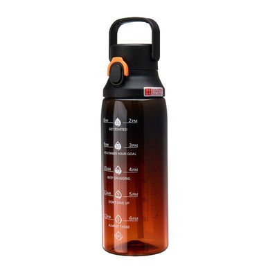 透明 グラデント カラー 鍋 750ml 容量 スナップキャップ スポーツ 水瓶 ハンドル付き