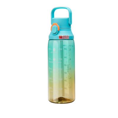 透明 グラデント カラー 鍋 750ml 容量 スナップキャップ スポーツ 水瓶 ハンドル付き