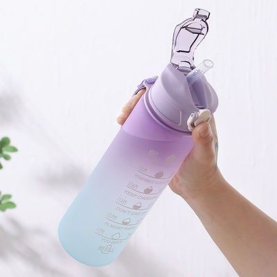 32Oz BPA フリータイムマーカー 3Pcs プラスチック フロスト モチベーション水瓶 スポーツ用 ピンク
