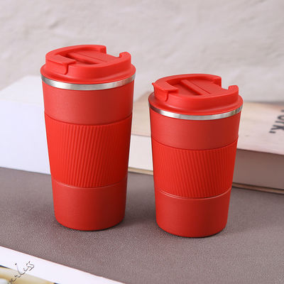 ステンレス鋼の水杯 スクリュー蓋付き 380ml 510ml カスタムロゴ 広口コーヒーカップ