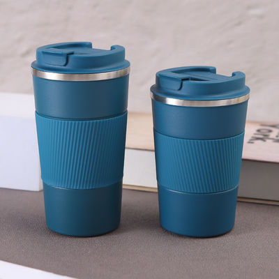 ステンレス鋼の水杯 スクリュー蓋付き 380ml 510ml カスタムロゴ 広口コーヒーカップ