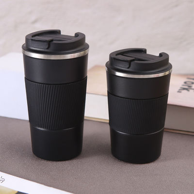 ステンレス鋼の水杯 スクリュー蓋付き 380ml 510ml カスタムロゴ 広口コーヒーカップ