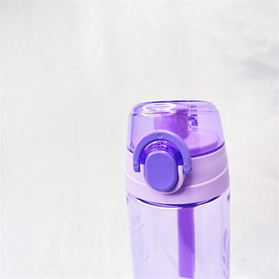 トリタン 600ml 紫色 水瓶 プラスチック スポーツ飲料 ボトル ジム用 ハンドルロープ