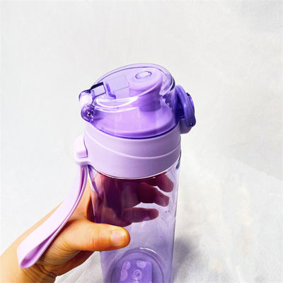 トリタン 600ml 紫色 水瓶 プラスチック スポーツ飲料 ボトル ジム用 ハンドルロープ