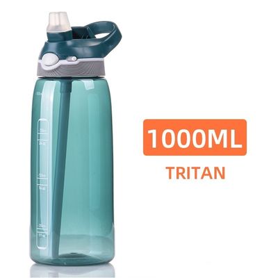 この1リットルのBPAフリー水瓶で水分を補給してください トライタンプラスチックとストローが含まれています
