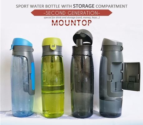 カスタムロゴ 750ml プラスチック ミニマリスト スポーツ 水瓶 蓋付き 屋外活動
