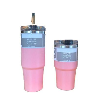カスタムデザイン 20OZ 30OZ ステンレス鋼水瓶 色彩豊かなストロー真空隔熱