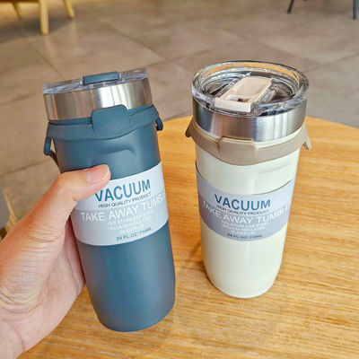 550ml/710ml ステンレス鋼 外出旅行カップ シリコンロープ 環境に優しい