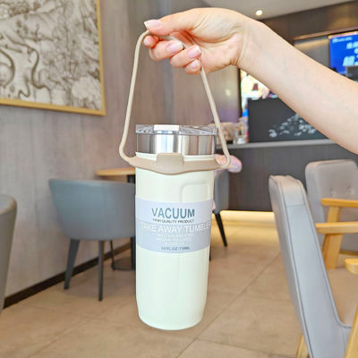 550ml/710ml ステンレス鋼 外出旅行カップ シリコンロープ 環境に優しい
