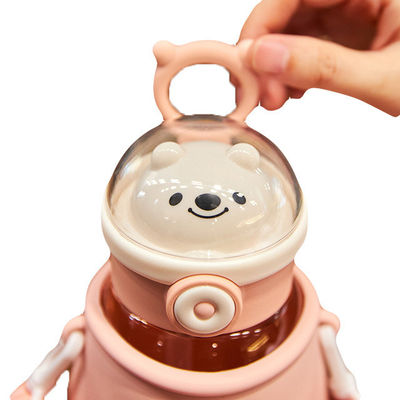 660ml かわいいピンク色 プラスチック製 トライタン水瓶 子供用