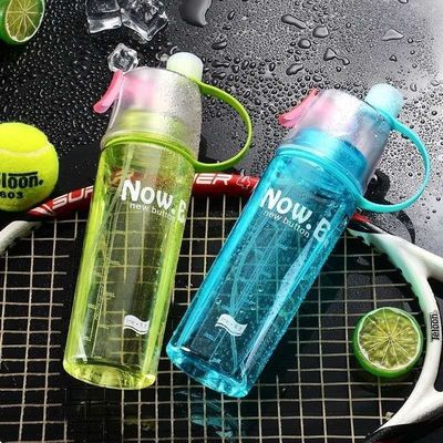 外装用 オーダーメイド ロゴ プレッシング タイプ プラスチック スポーツ 水瓶 冷却霧機能