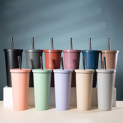 24オンス 700ml トンブルバブルティーカップ ダブルウォール プラスチックボババブル 蓋付き再利用可能なカップ