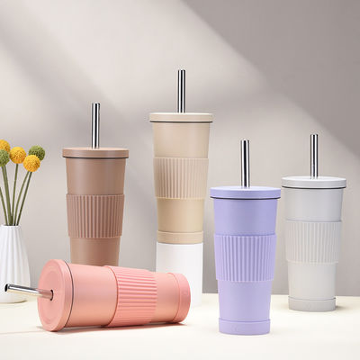 24オンス プラスチック ダブルウォール 再利用可能な泡ミルクティーカップ BPA無料 オーダーメイドロゴ