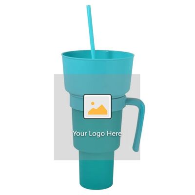 カスタマイズされたロゴ 受け入れられる ハンドル付きのプラスチックスナックカップ 環境に優しい耐久性