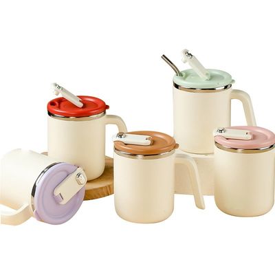 500ml ステンレス コーヒー カップ 広口 漏れ防止 隔離 キャンプ用 持続可能
