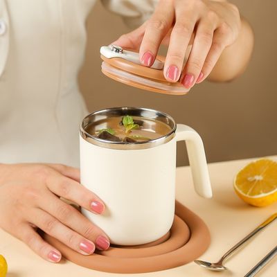 500ml ステンレス コーヒー カップ 広口 漏れ防止 隔離 キャンプ用 持続可能