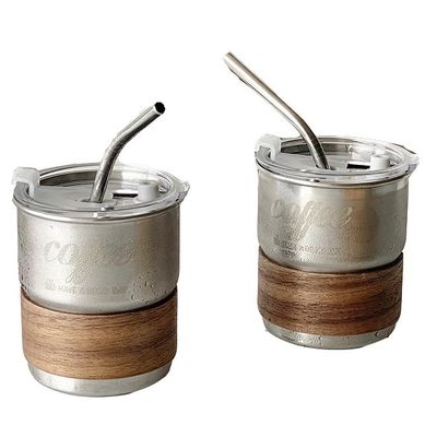 シングルウォール 木製袖コーヒーカップ 旅行パーティー 水杯 カーペット付き カスタムロゴ色